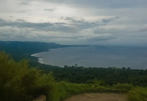 The west coast of Tanna under evening cloud