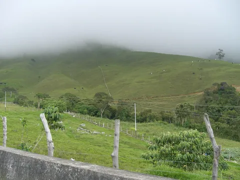 Cloud-covered Andean hills on the road to La Grita, Táchira, Venezuela
